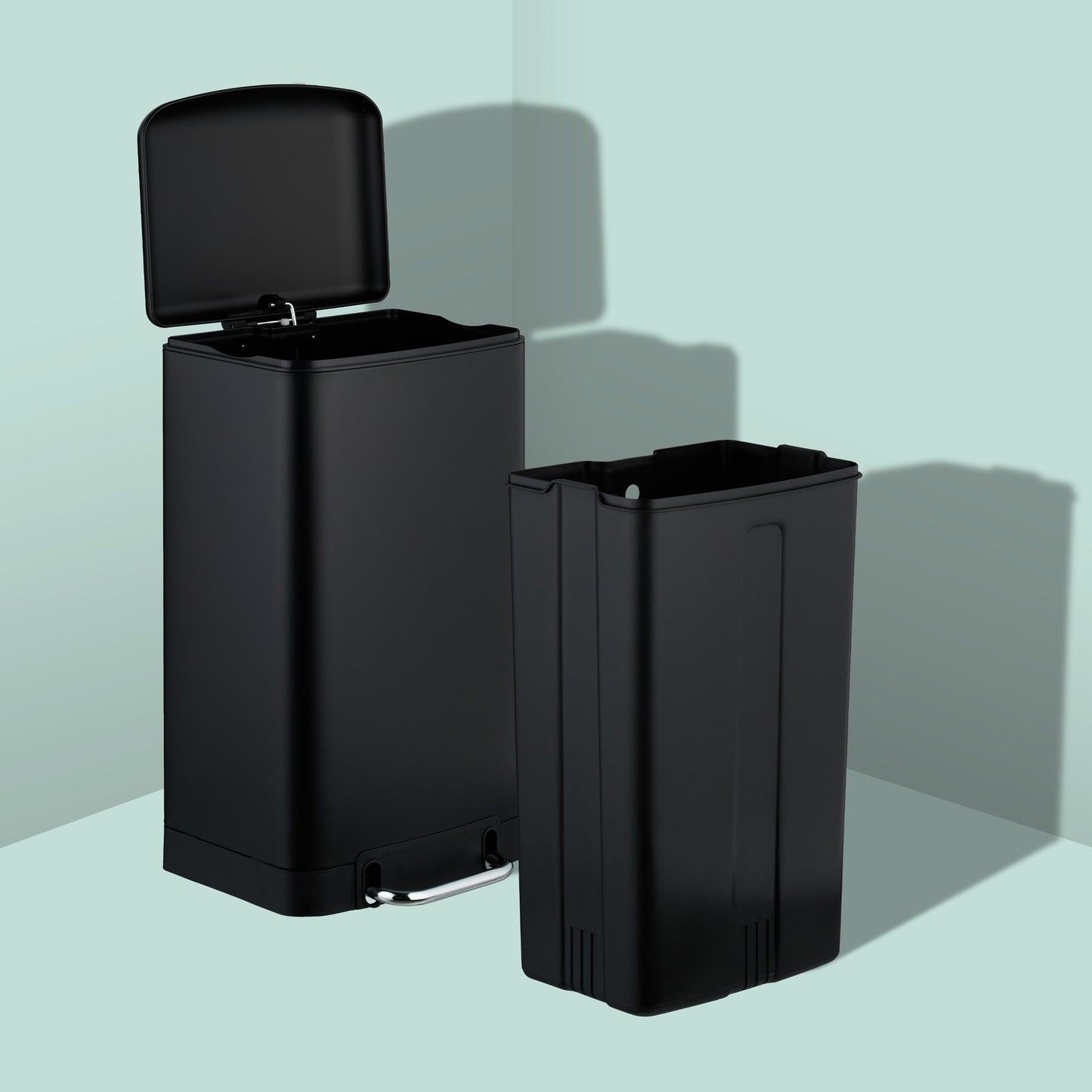 Stainless Steel Kitchen Bin, 30L with Pedal & Bags