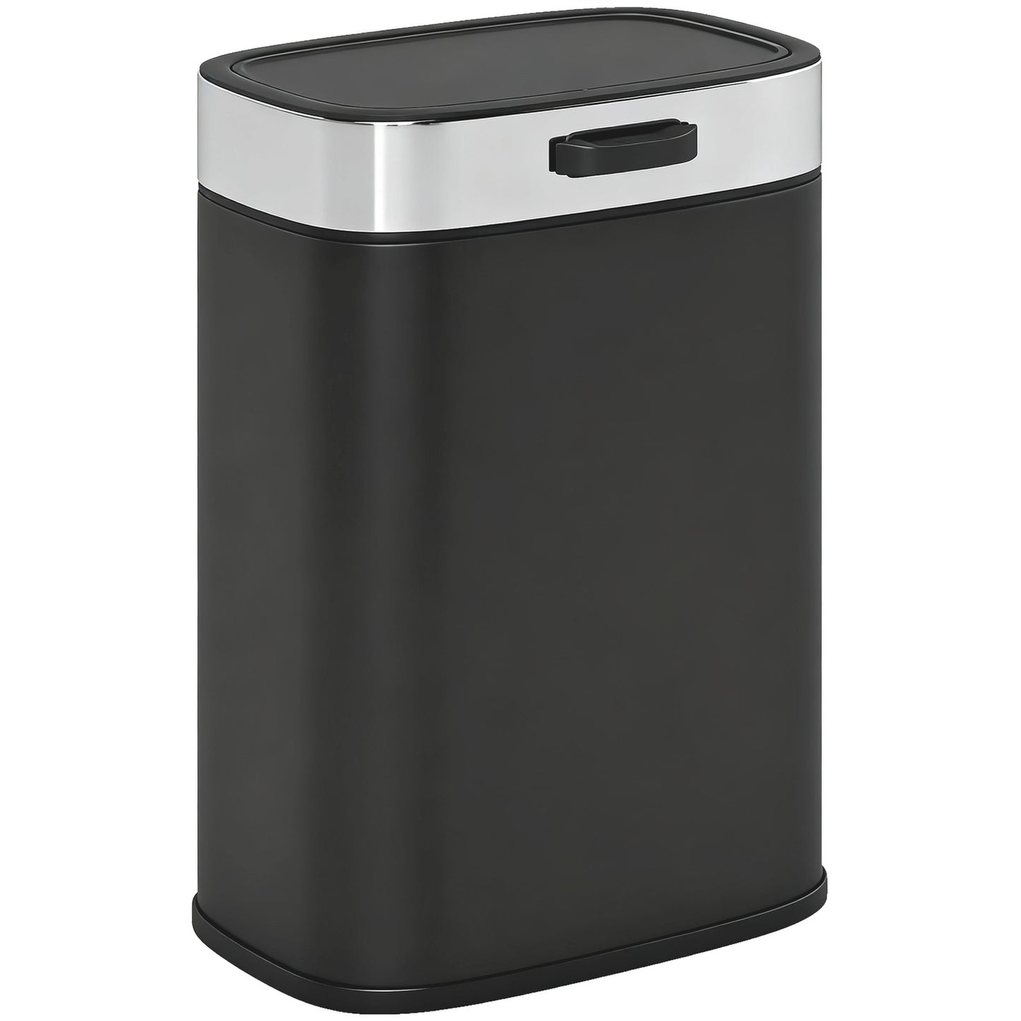 Stainless Steel Kitchen Trash Can, Removable Inner Bin, Black