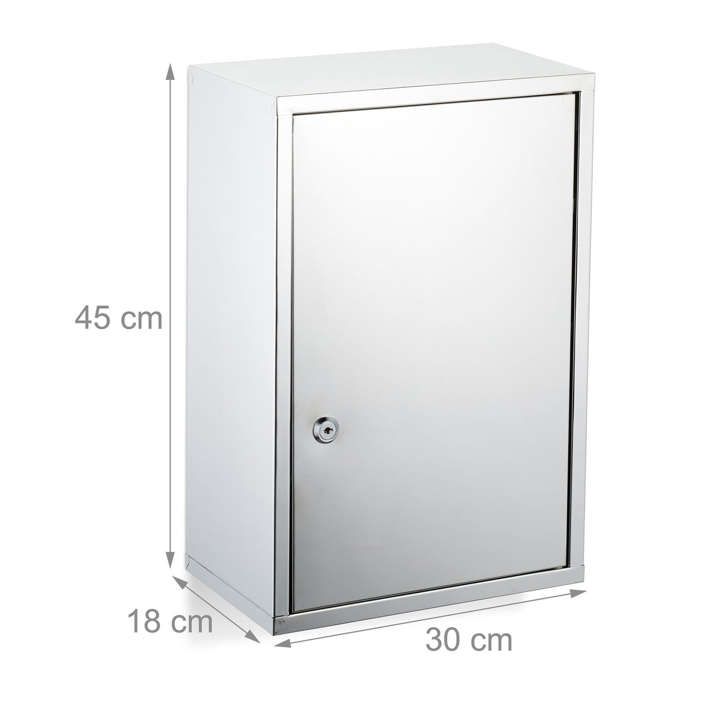 Stainless Steel Lockable Medicine Cabinet, 3 Compartments
