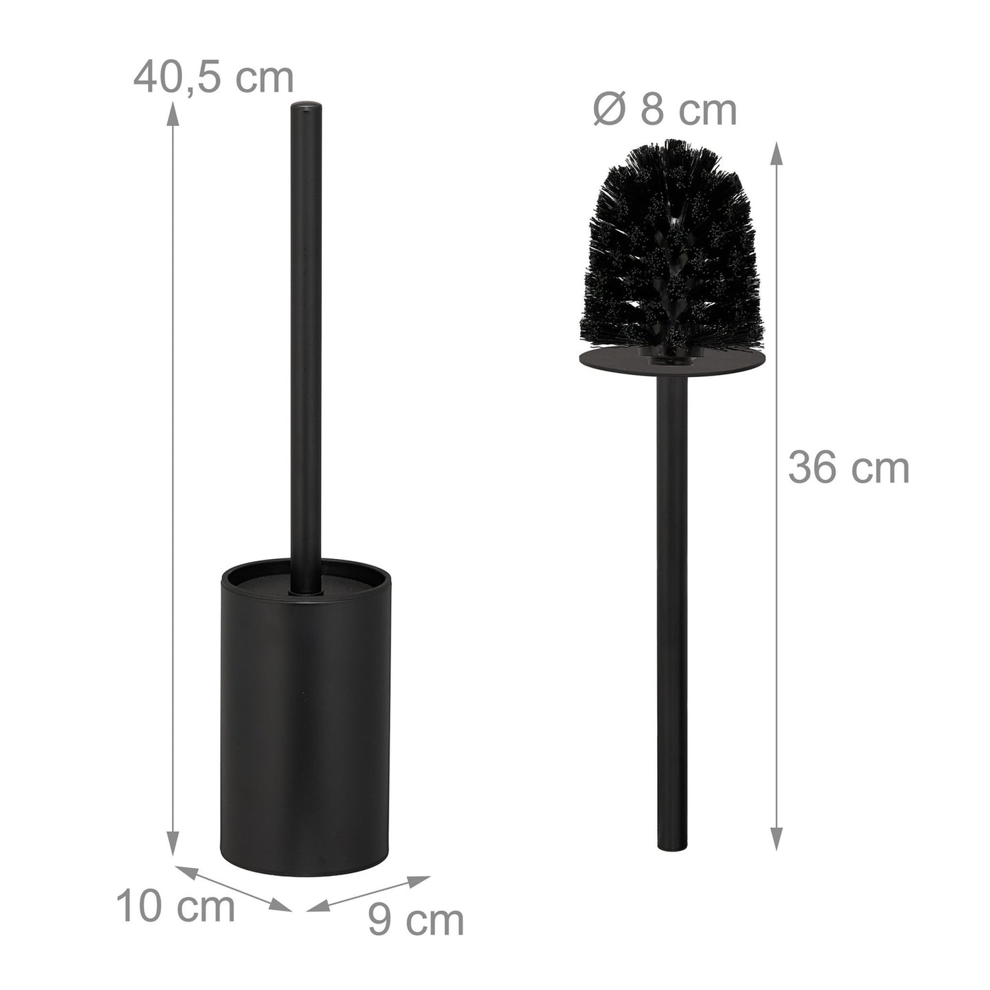 Stainless Steel Toilet Brush Set with Wall Mount