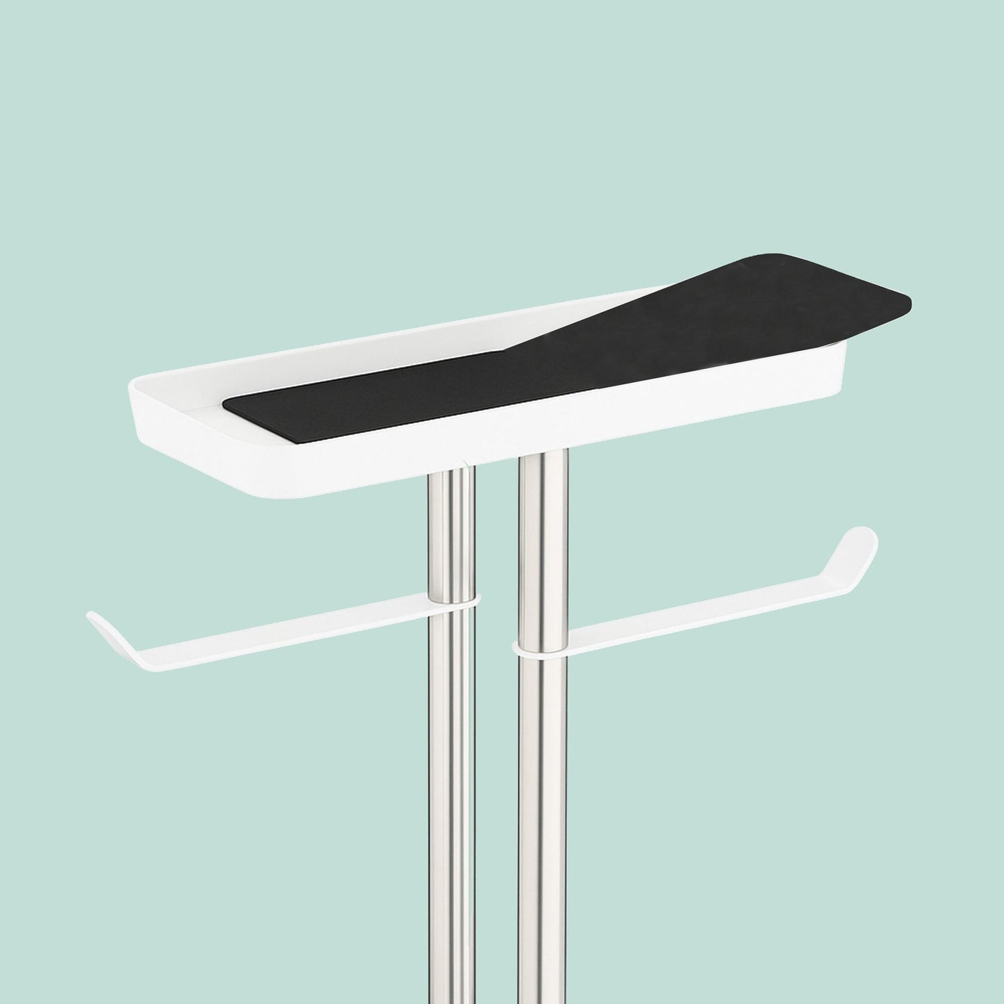 Stainless Steel Toilet Kit with Shelf and Spare Roll Holder