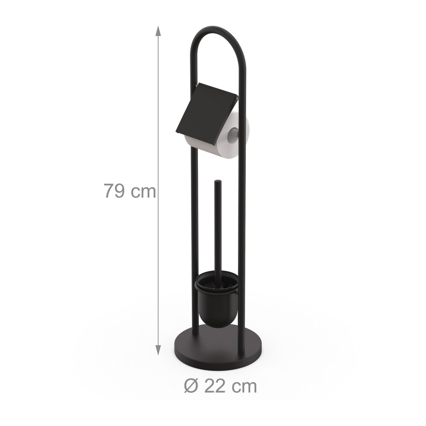 Stainless Steel Toilet Roll Holder and Brush Set