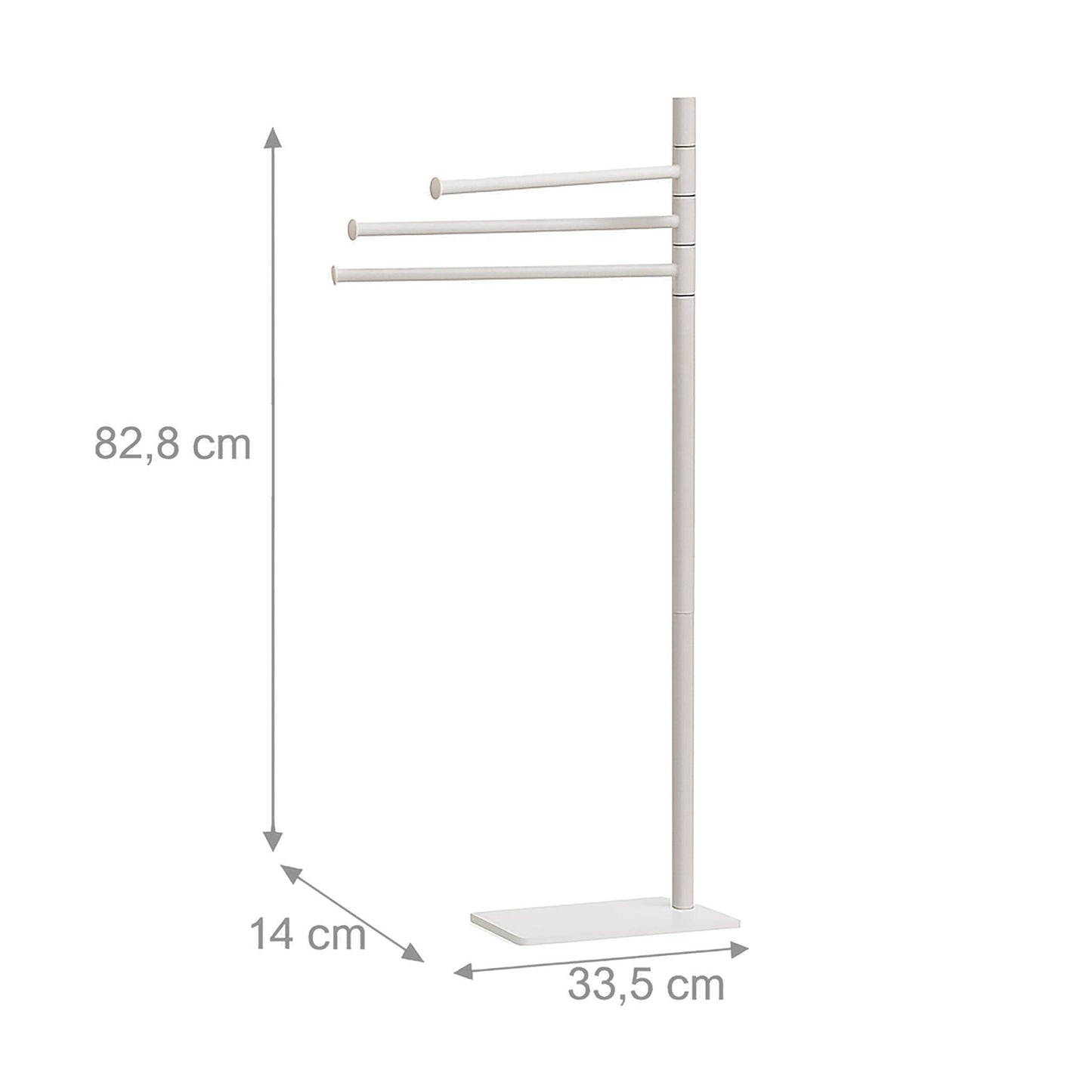Stainless Steel Towel Rack, 3 Bars, Freestanding