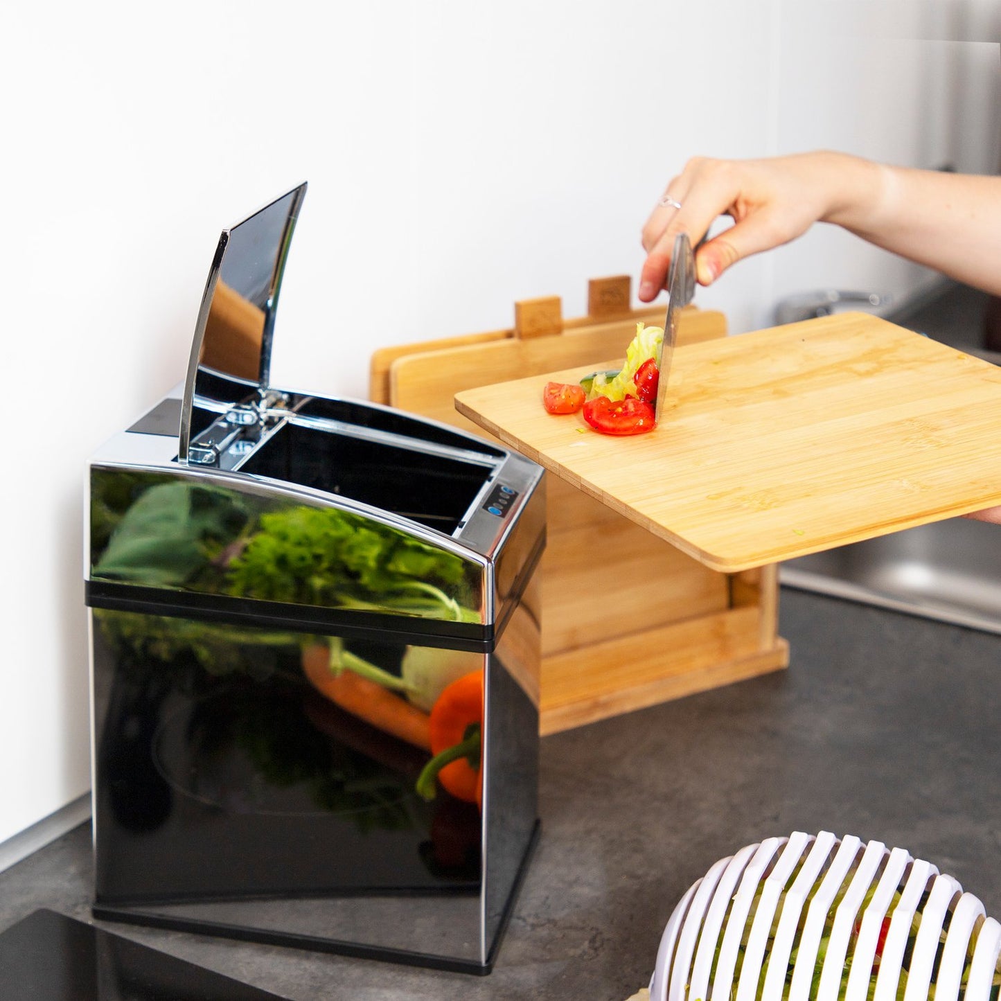 Stainless Steel Waste Bin with Sensor