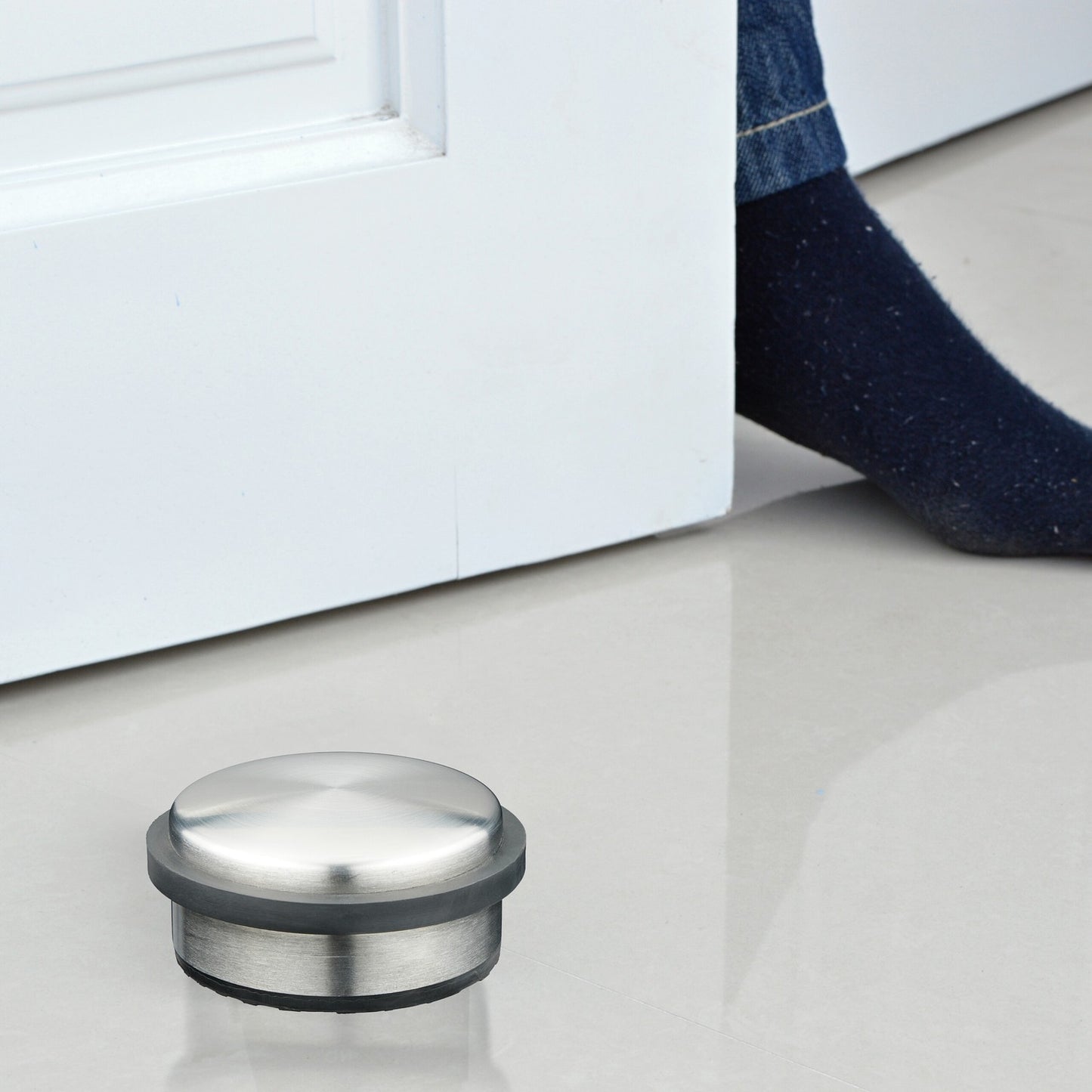 Stainless steel door stopper, set of 2