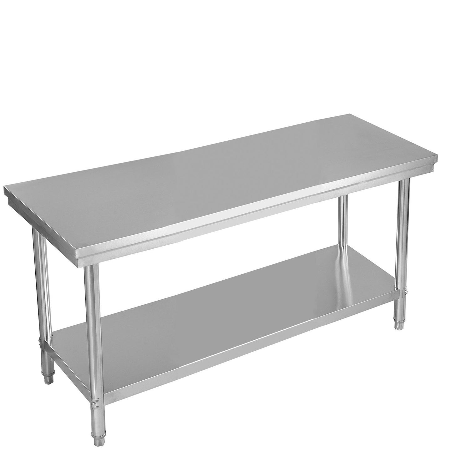 Stainless steel kitchen table work table gastro table stainless steel table 122x61x90cm