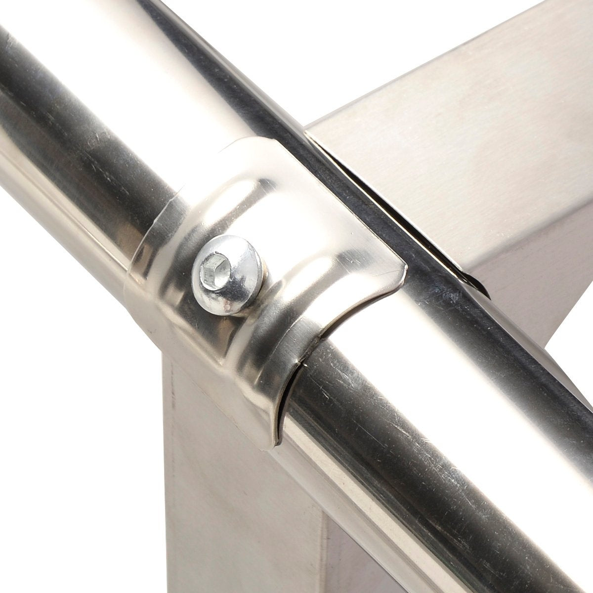 Stainless steel kitchen table work table gastro table with intermediate shelf 92x61x90cm