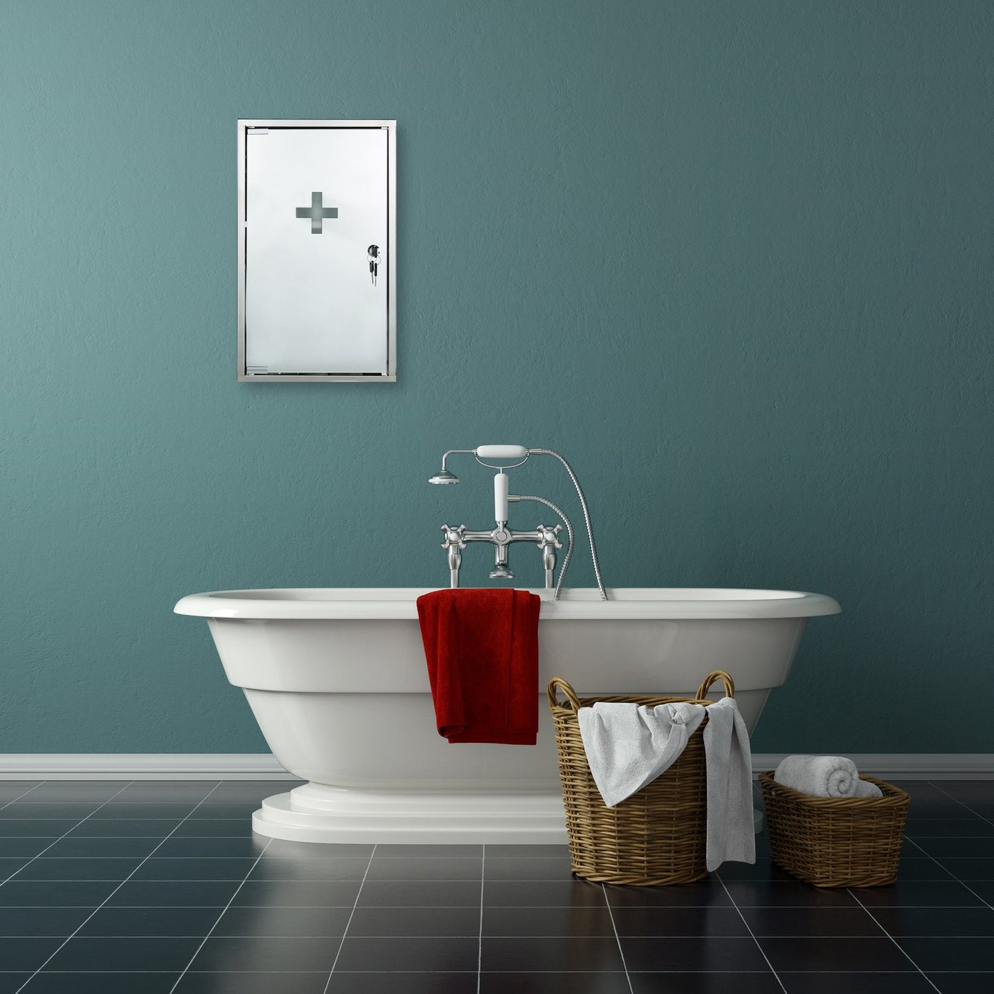 Stainless steel medicine cabinet