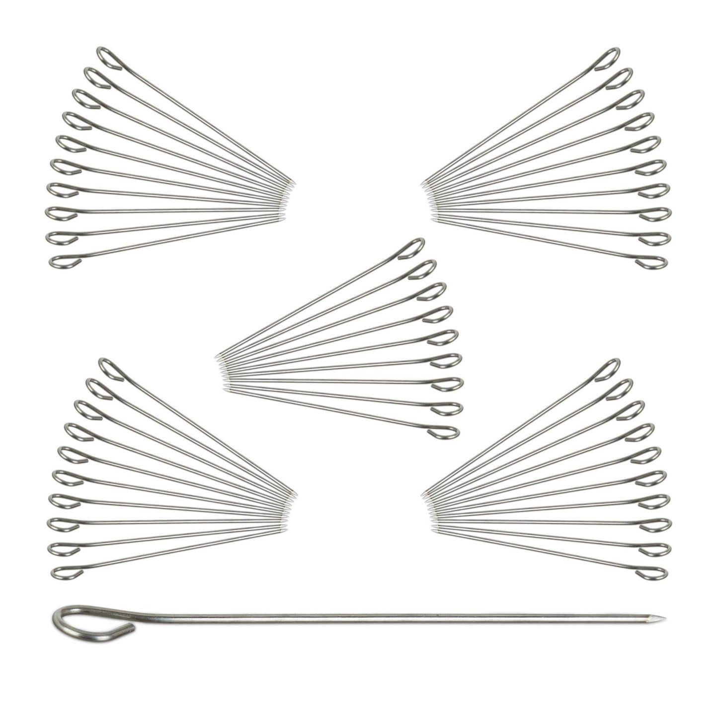 Stainless steel rolling pins - 50 pcs