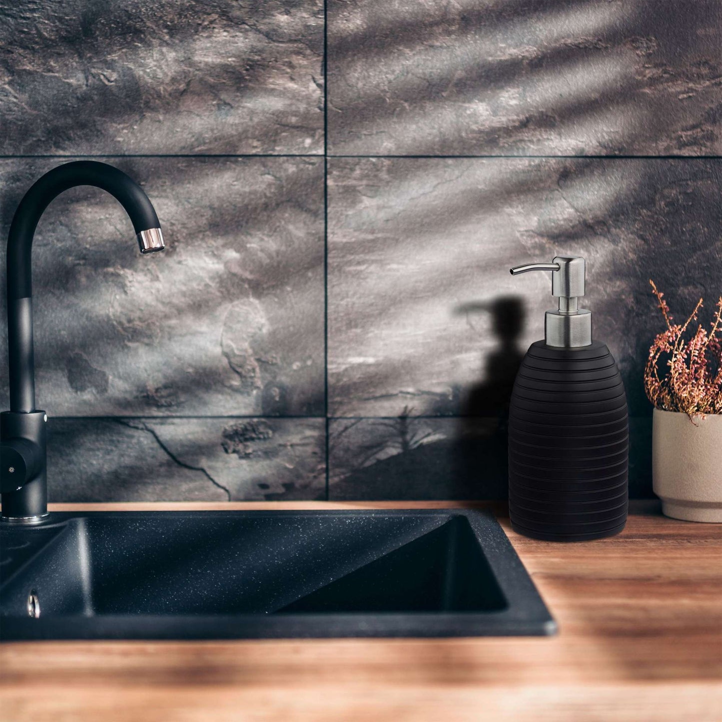 Stainless steel soap pump