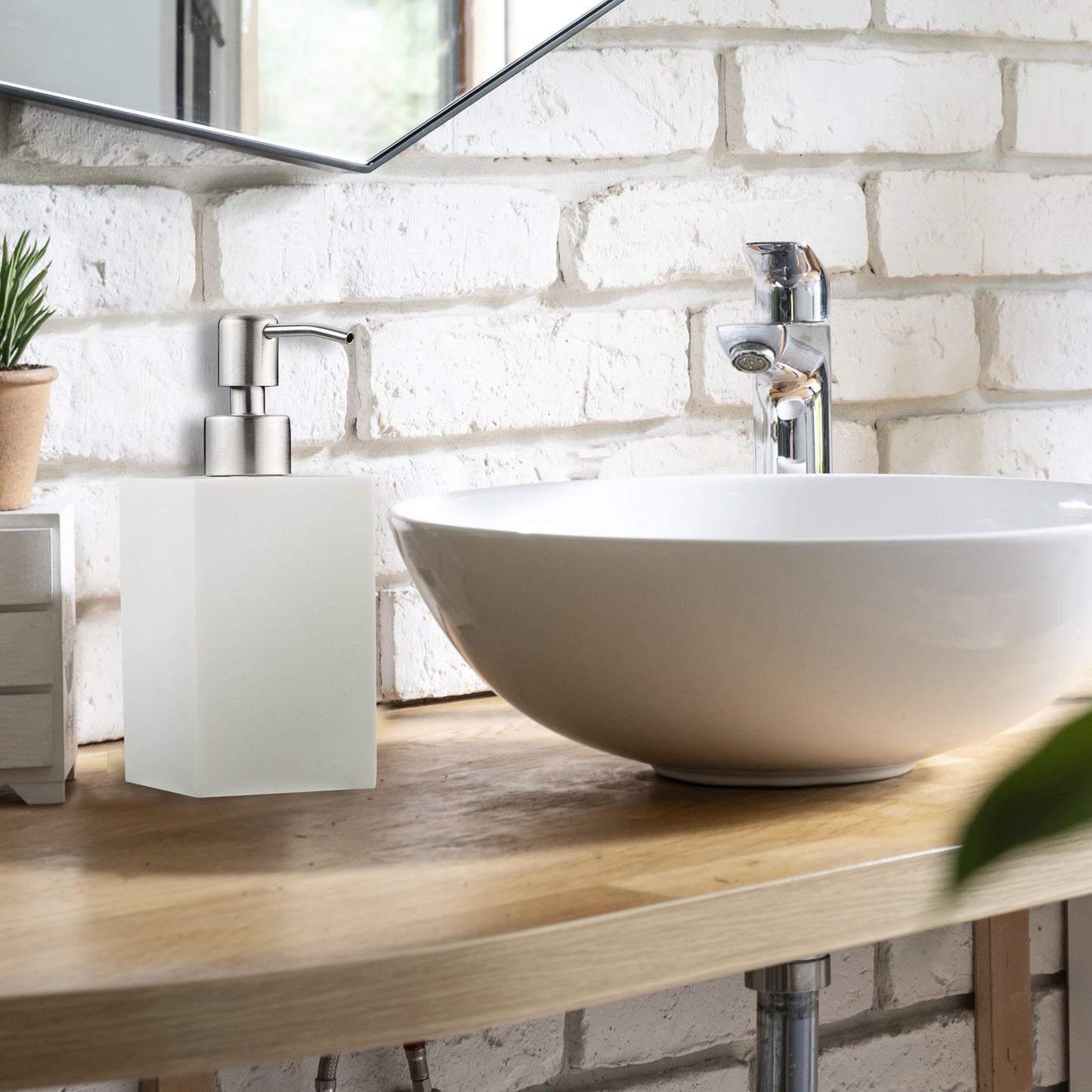 Stainless steel soap pump