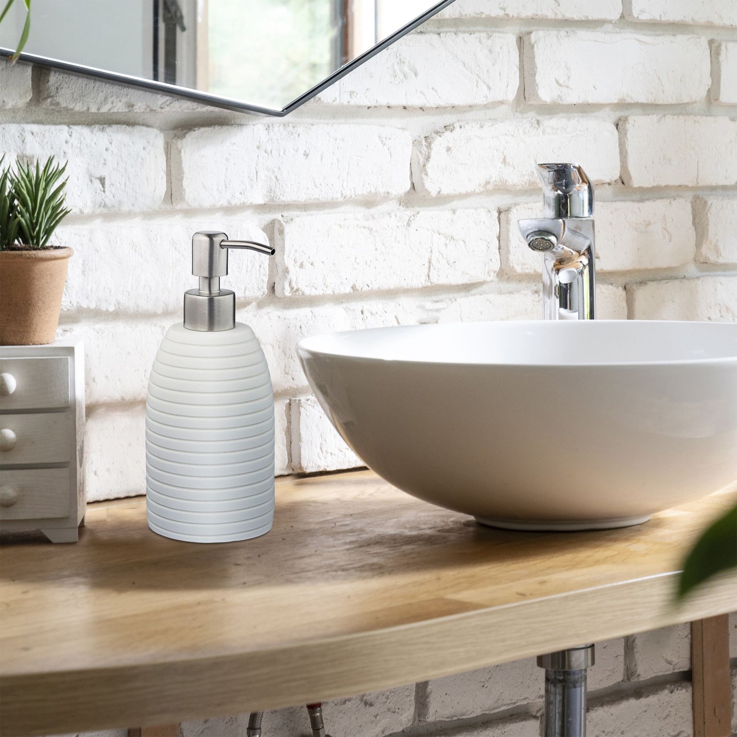 Stainless steel soap pump