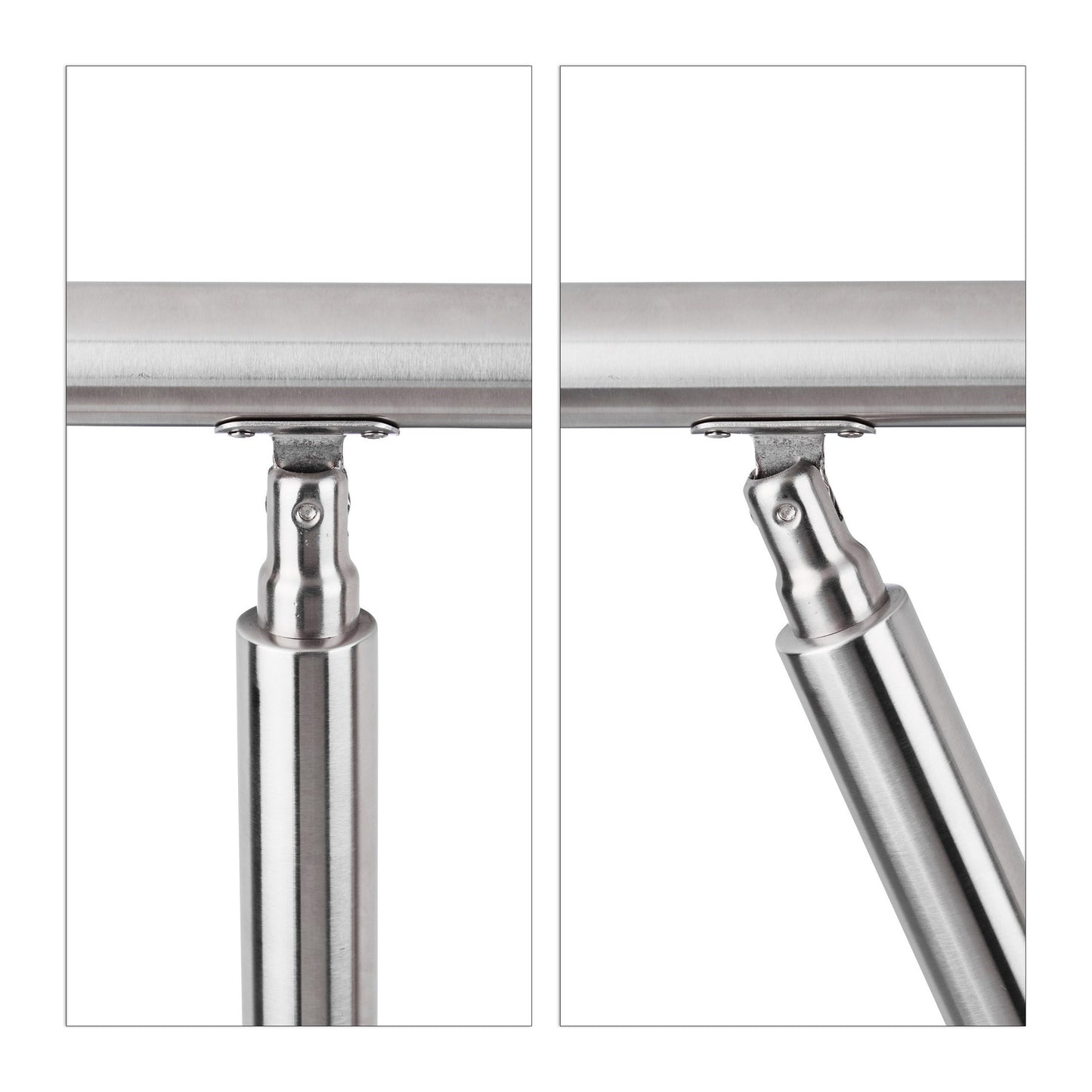 Stainless steel stair railings 1.5m / 2 posts / 0 crossbars