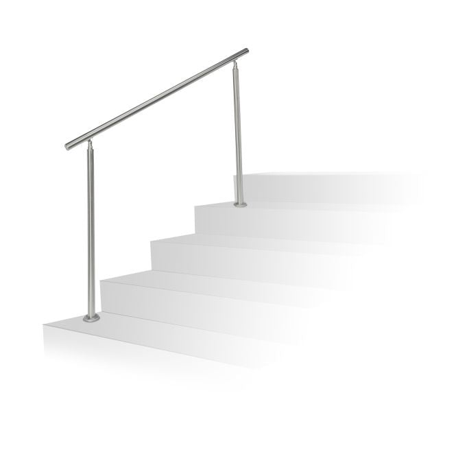 Stainless steel stair railings 1.5m / 2 posts / 0 crossbars