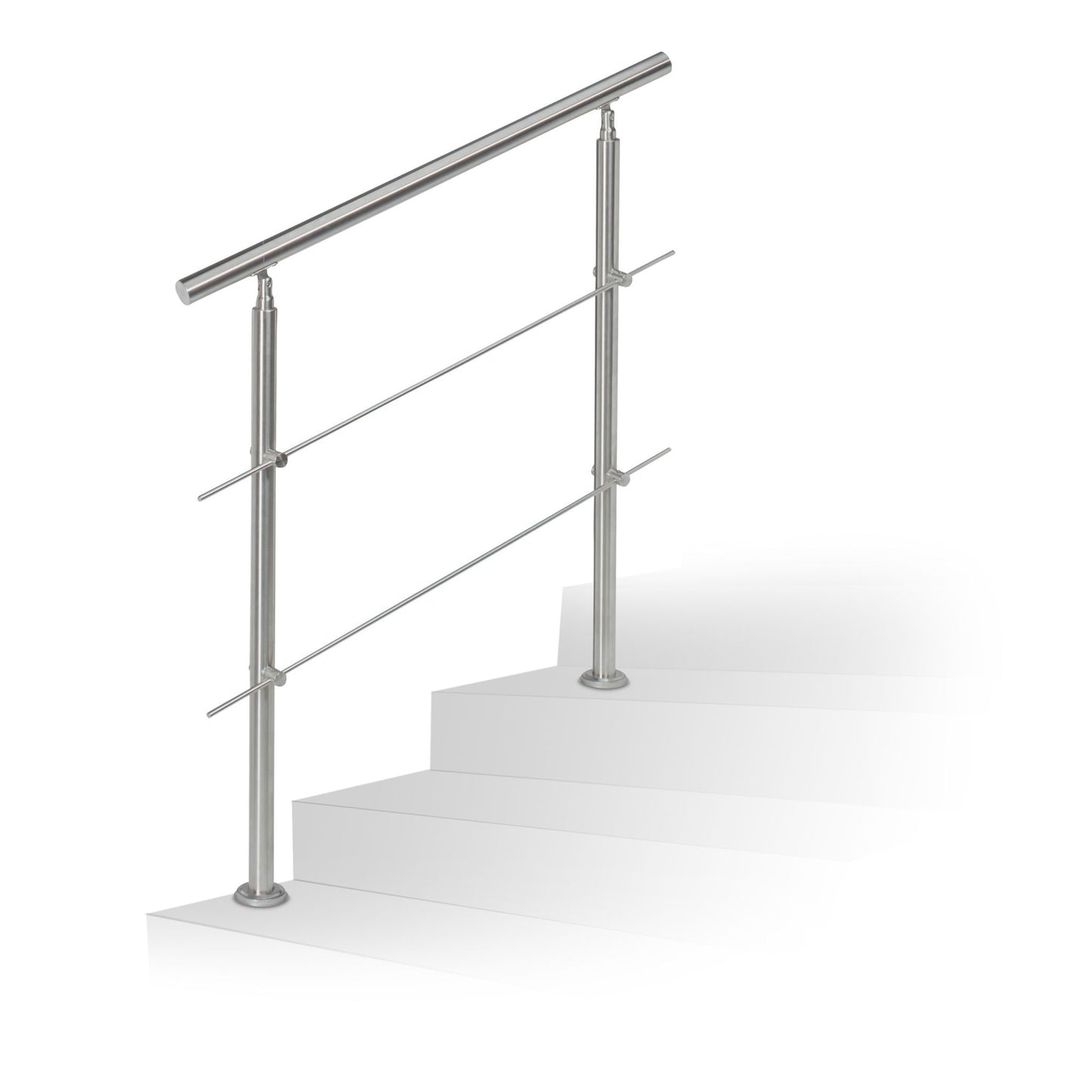 Stainless steel stair railings 1.0m / 2 posts / 2 crossbars