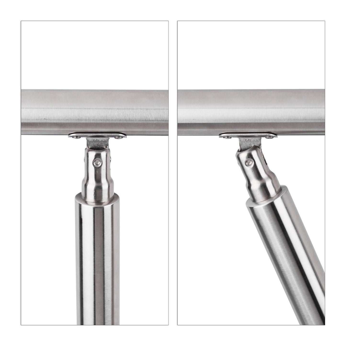 Stainless steel stair railings 1,0m / 2 post / 0 crossbars