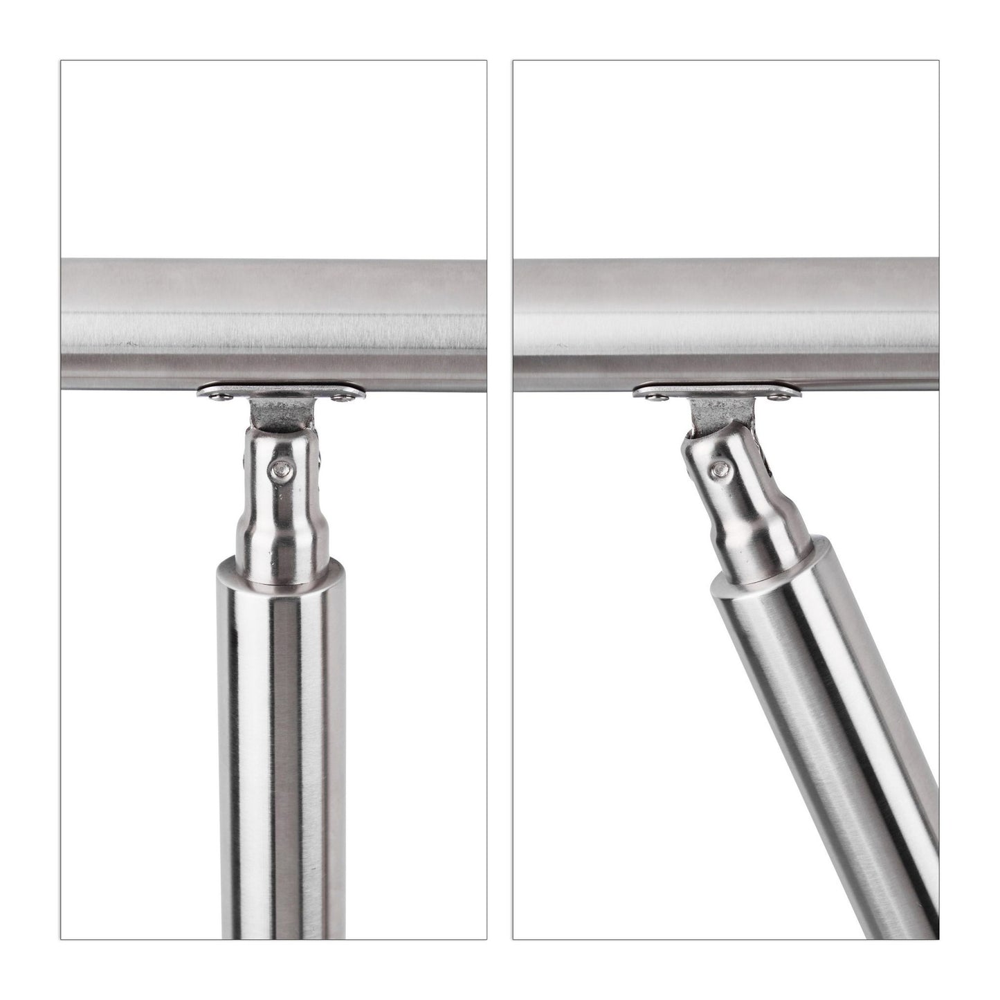 Stainless steel stair railings 1.0m / 2 posts / 3 crossbars