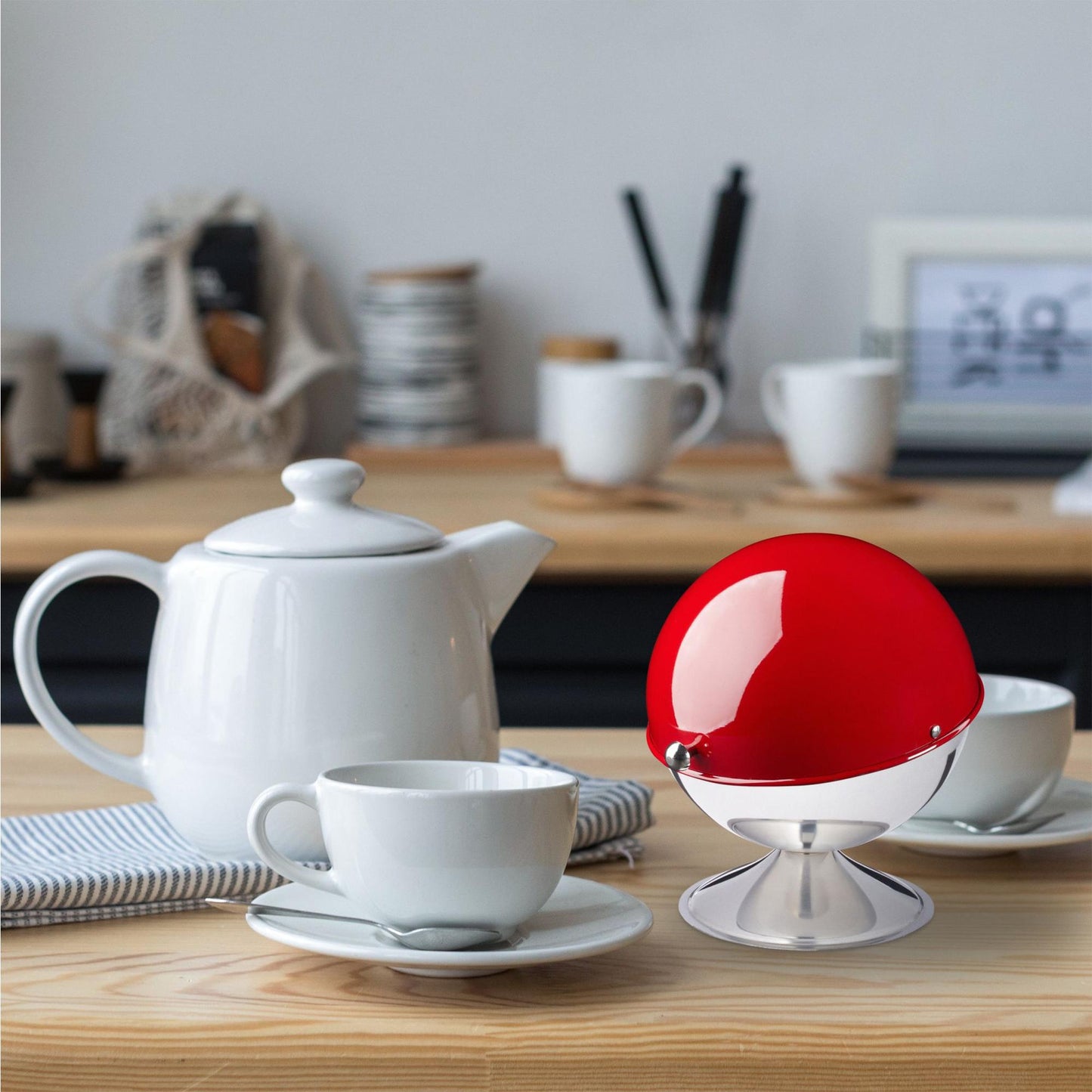 Stainless steel sugar bowl