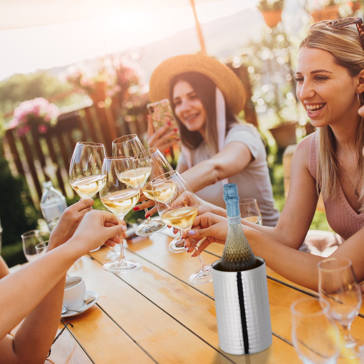 Stainless steel wine cooler
