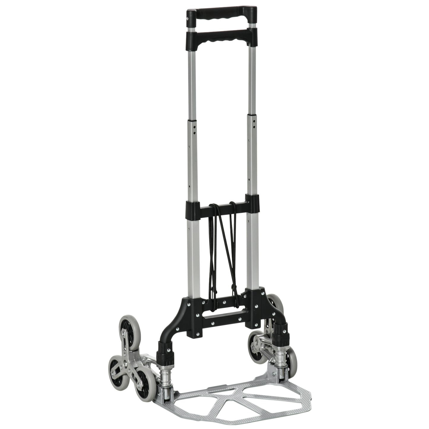 Folding aluminum stair climber with 6 wheels, 70 kg capacity