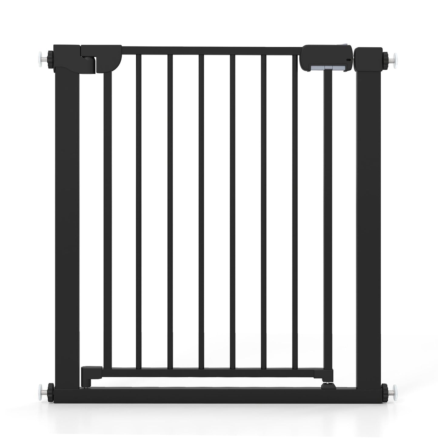 Stair Gate No-Drill, 75-82 cm, Auto-Close, Black