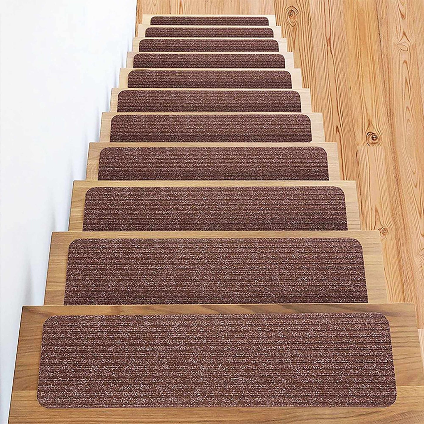 Stair Mats Set, 16pcs, 65x20 cm, Non-Slip, Easy-Care