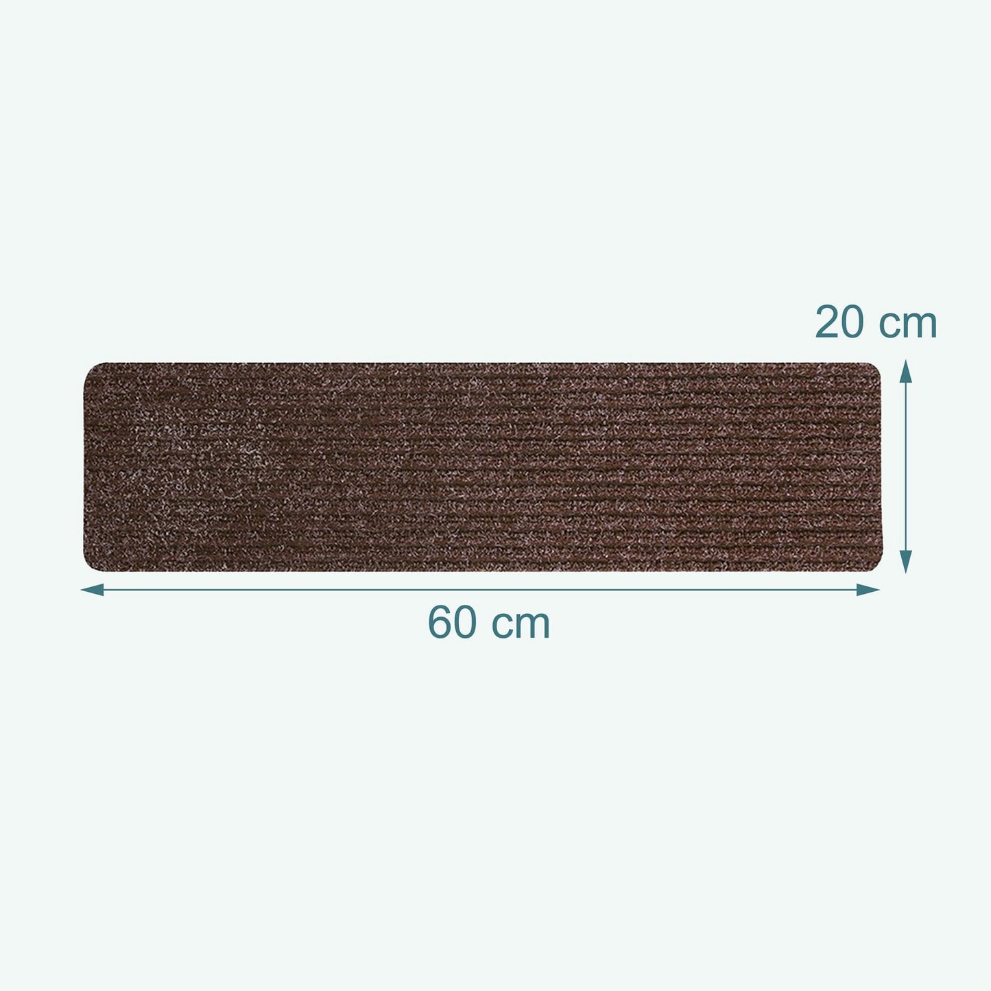 Stair Mats Set, 16pcs, 65x20 cm, Non-Slip, Easy-Care