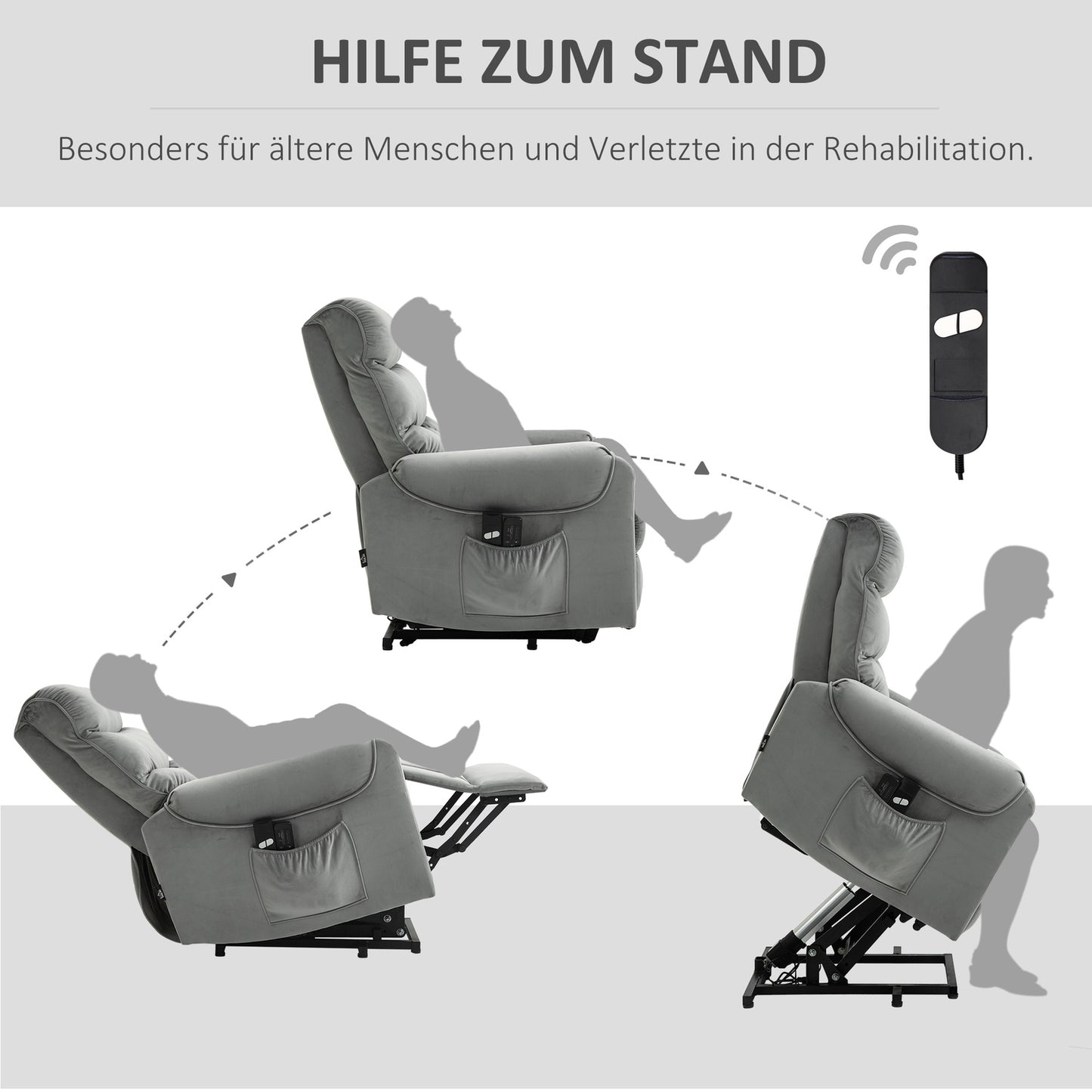 Electric massage chair, Lying velvet, Relaxation seat