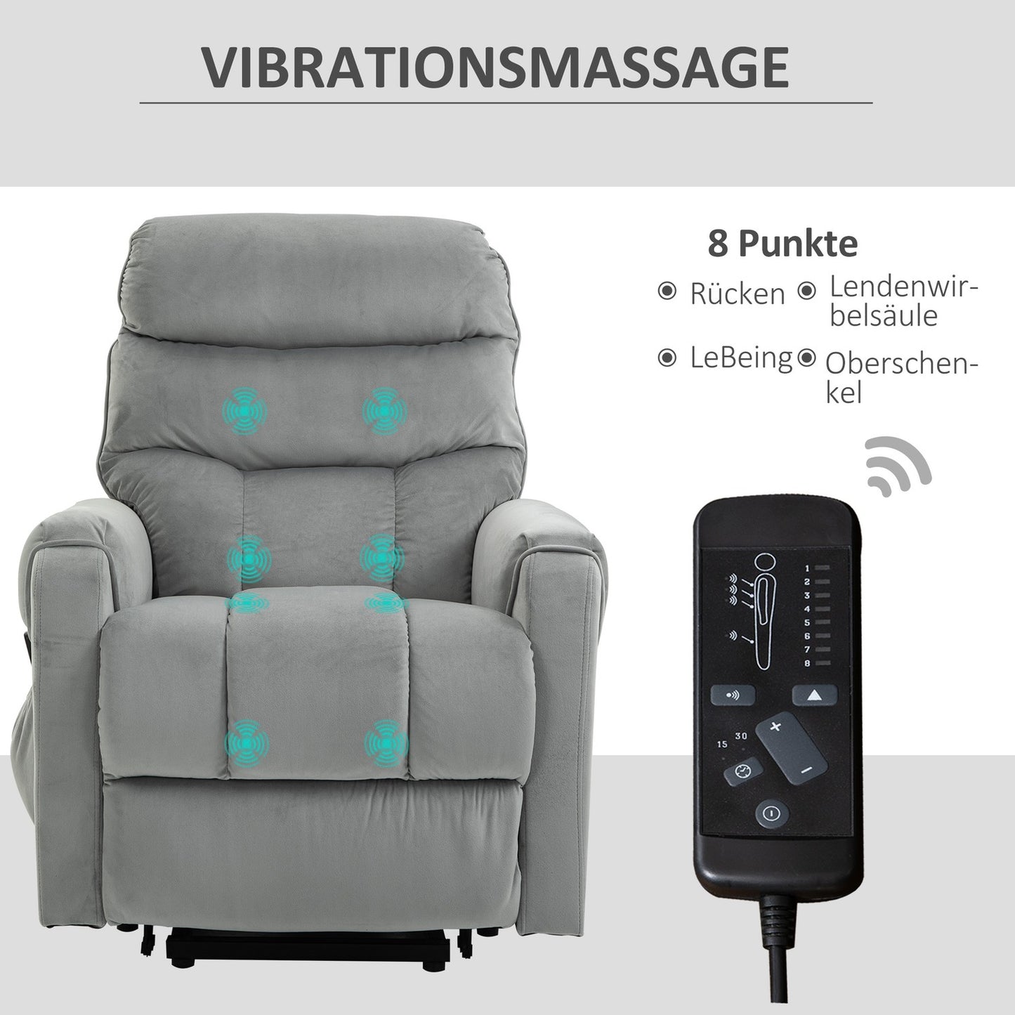 Electric massage chair, Lying velvet, Relaxation seat