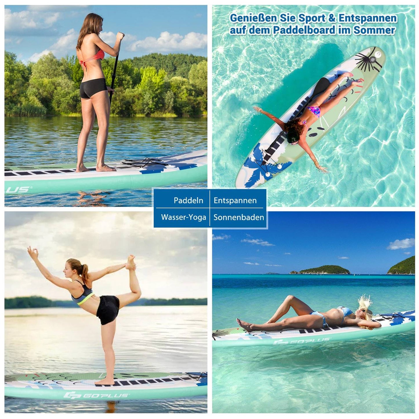 Stand Up Surfboard Inflatable Surfboard Paddle Board 320 x 76 x 15 cm Green