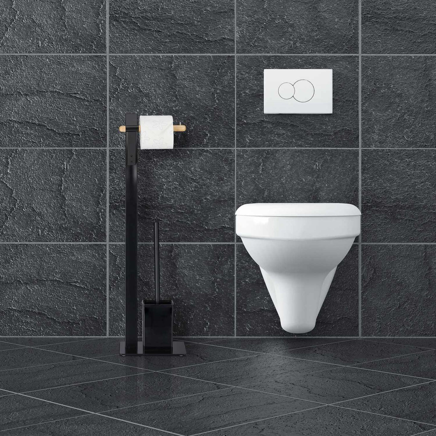 Stand WC set in a mix of materials