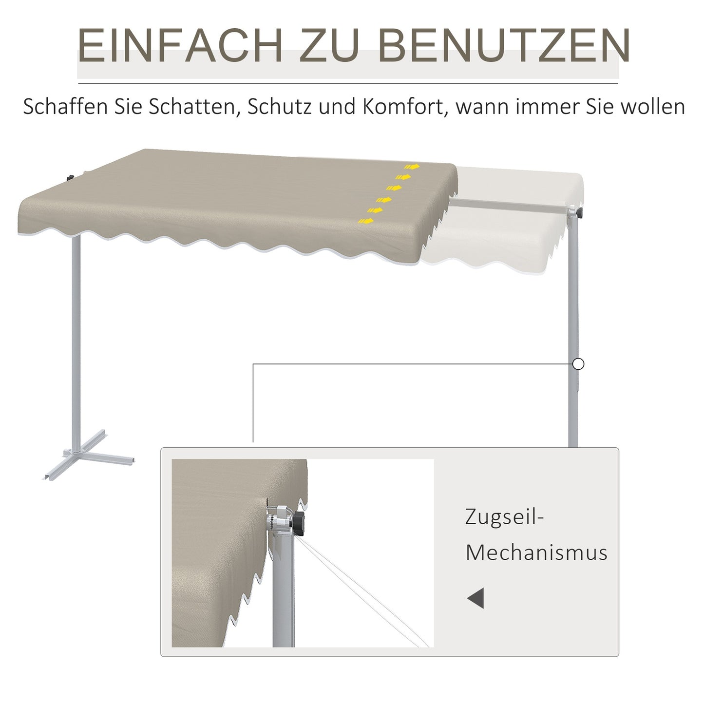 Garden awning 4.02x2.27m, Rotating roof, Sun protection