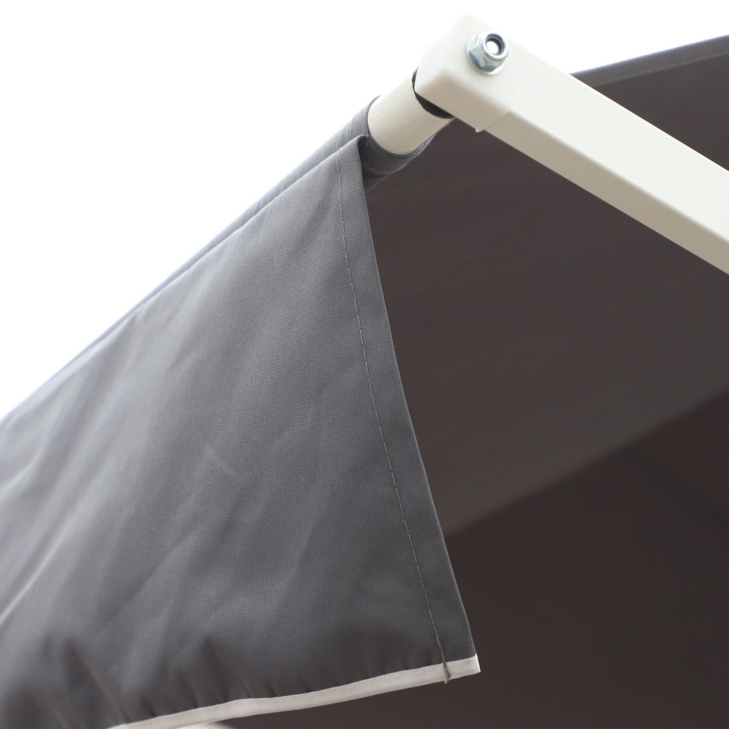 Gray folding patio awning, 4x3M - Standing Design