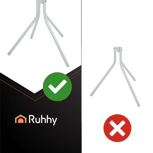 Standing Clothes Rack, White Metal, 170cm, 3 Levels