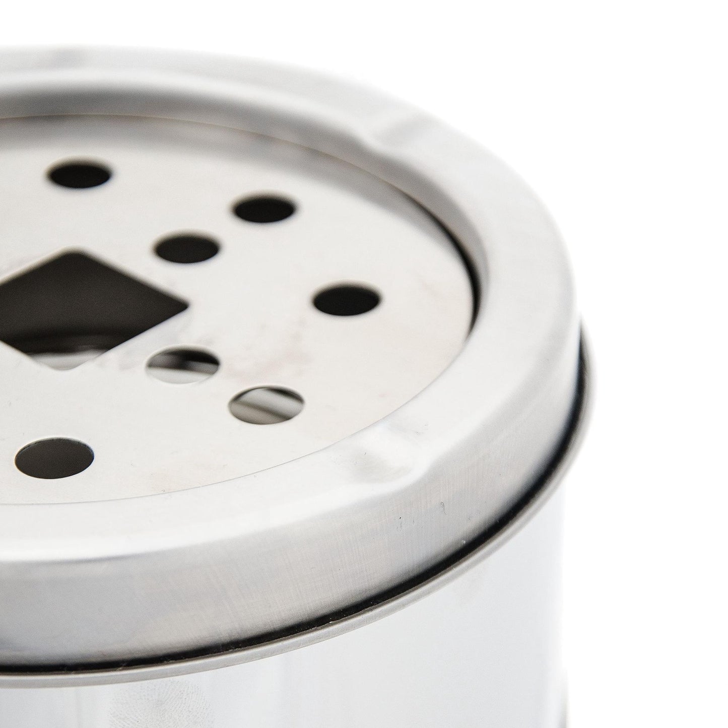 Standing ashtray in stainless steel 37.5 cm