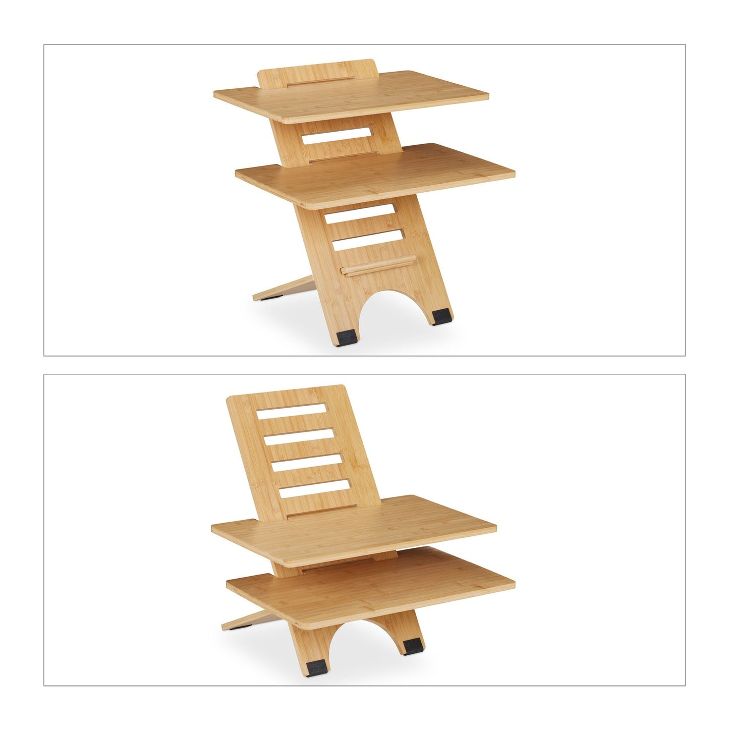 Standing bamboo desk top