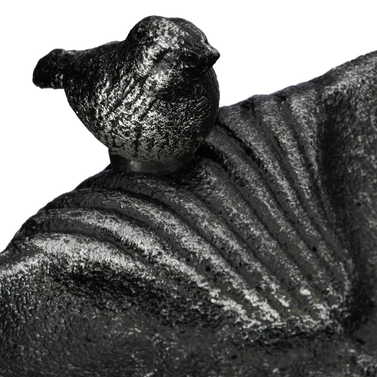 Standing bird bath in cast iron