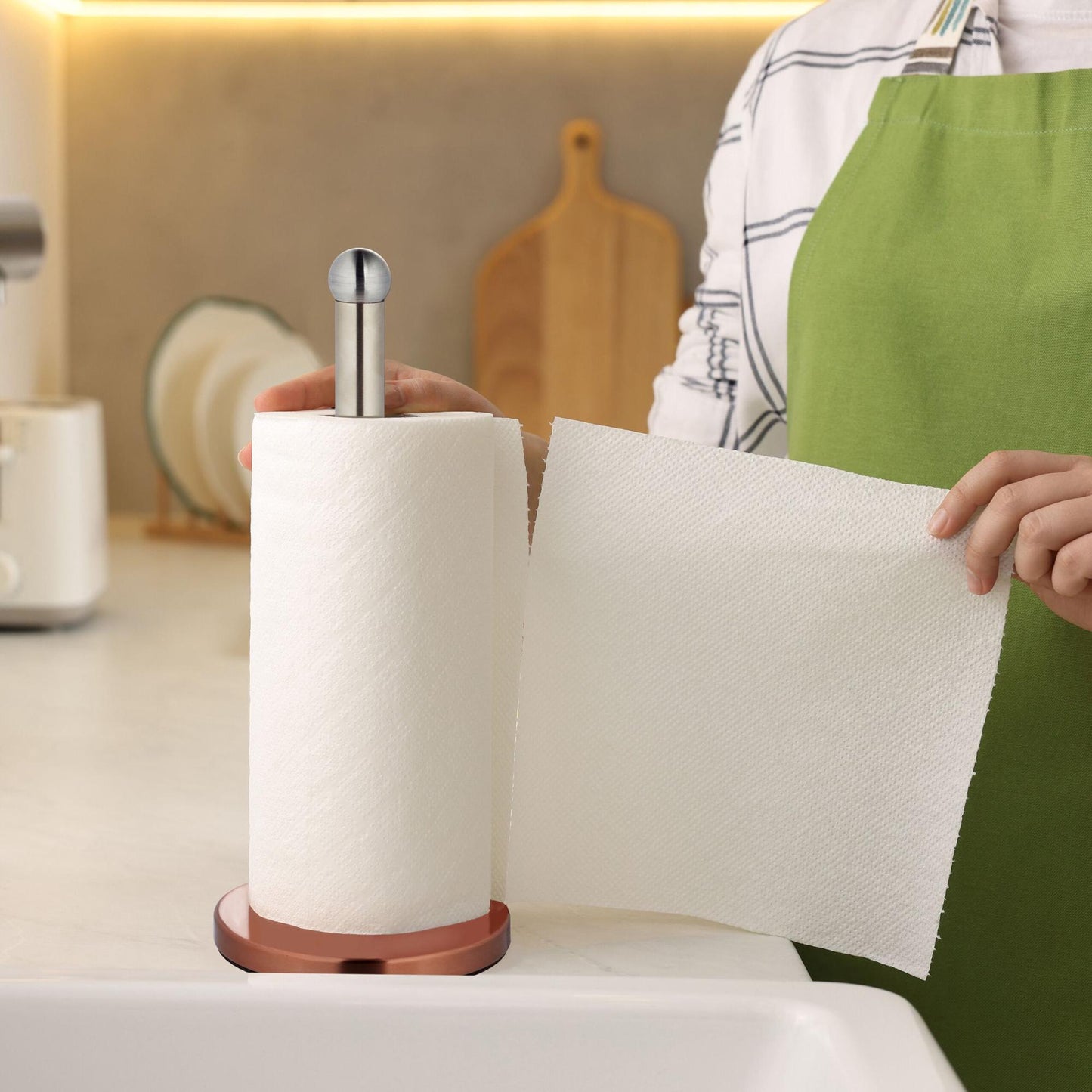 Standing holder for household paper