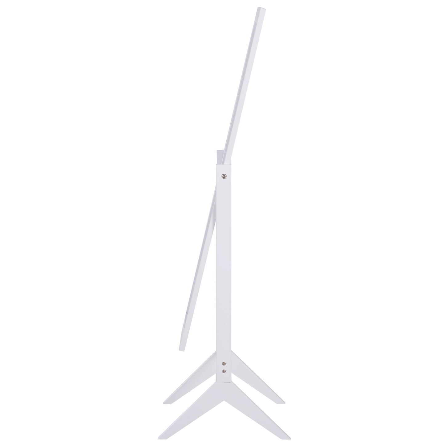Tall full-length mirror with stand, MDF, white, 47x46x148cm