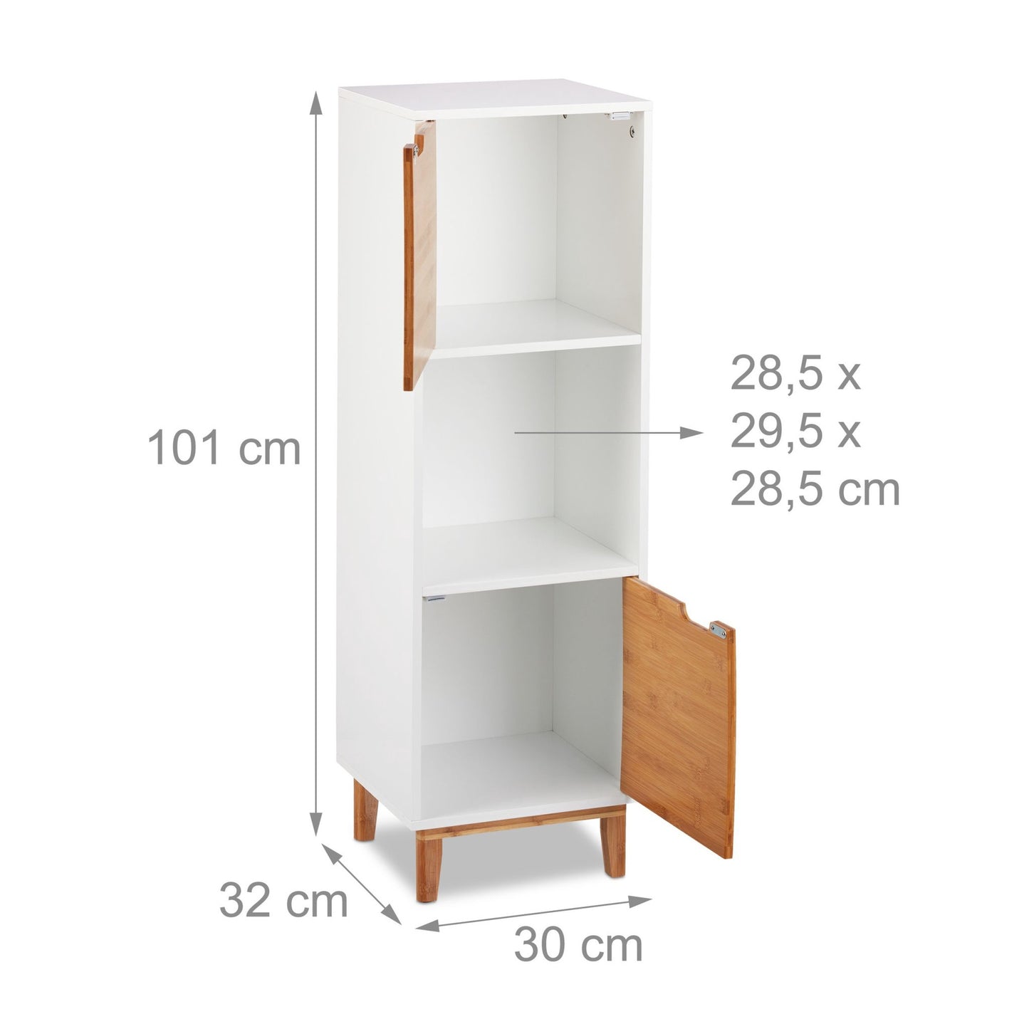 Standing shelf white