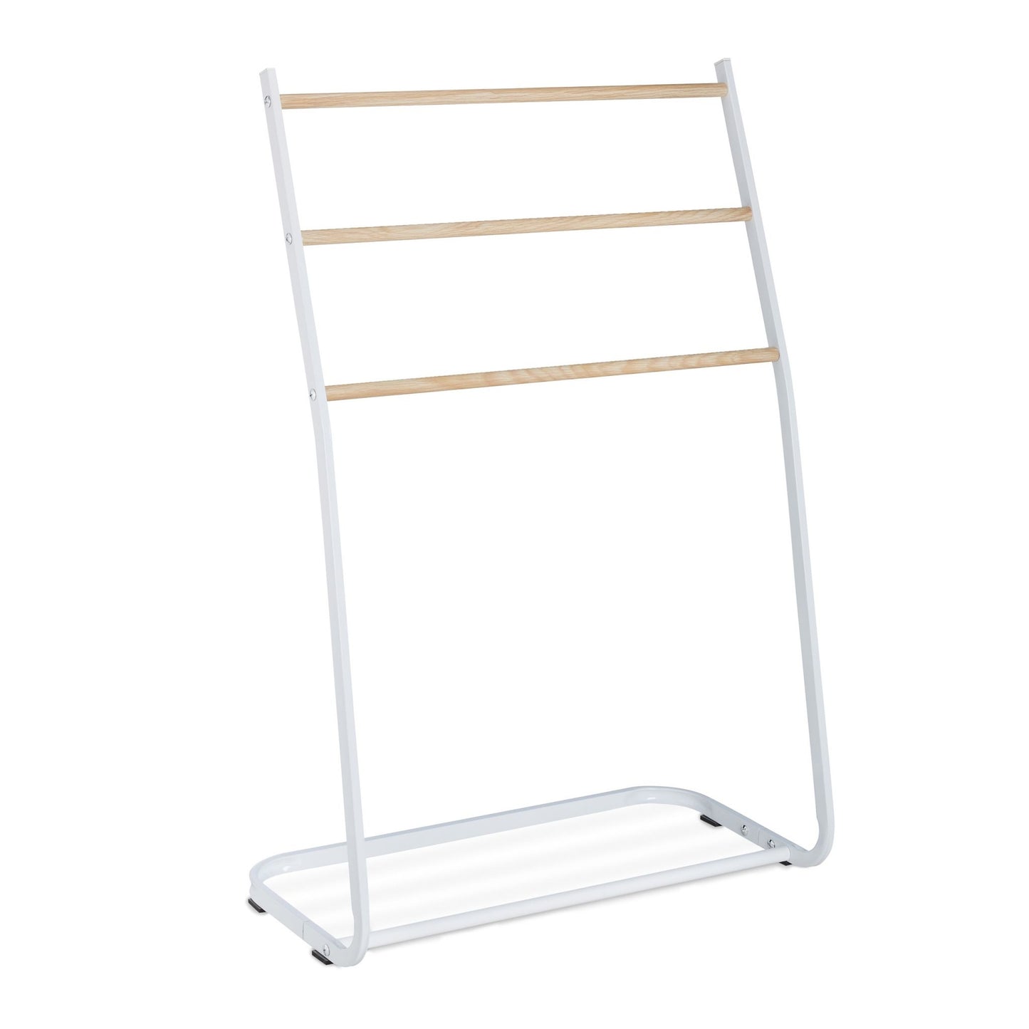 Standing towel hanger in metal