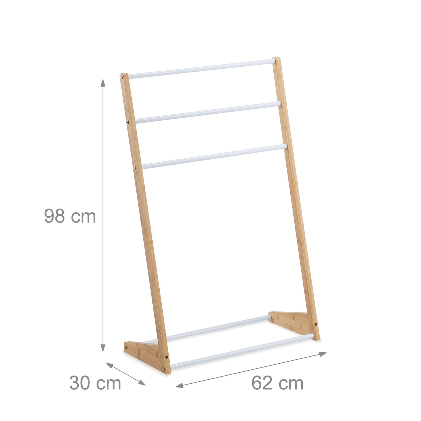 Standing towel rack