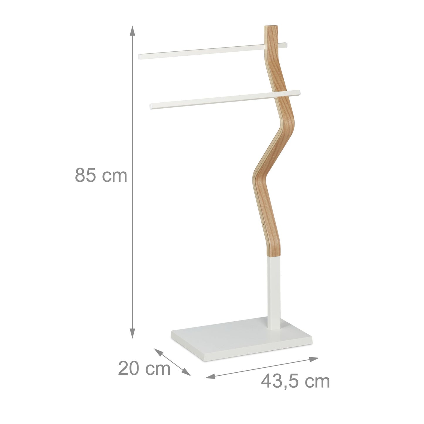 Standing towel rail