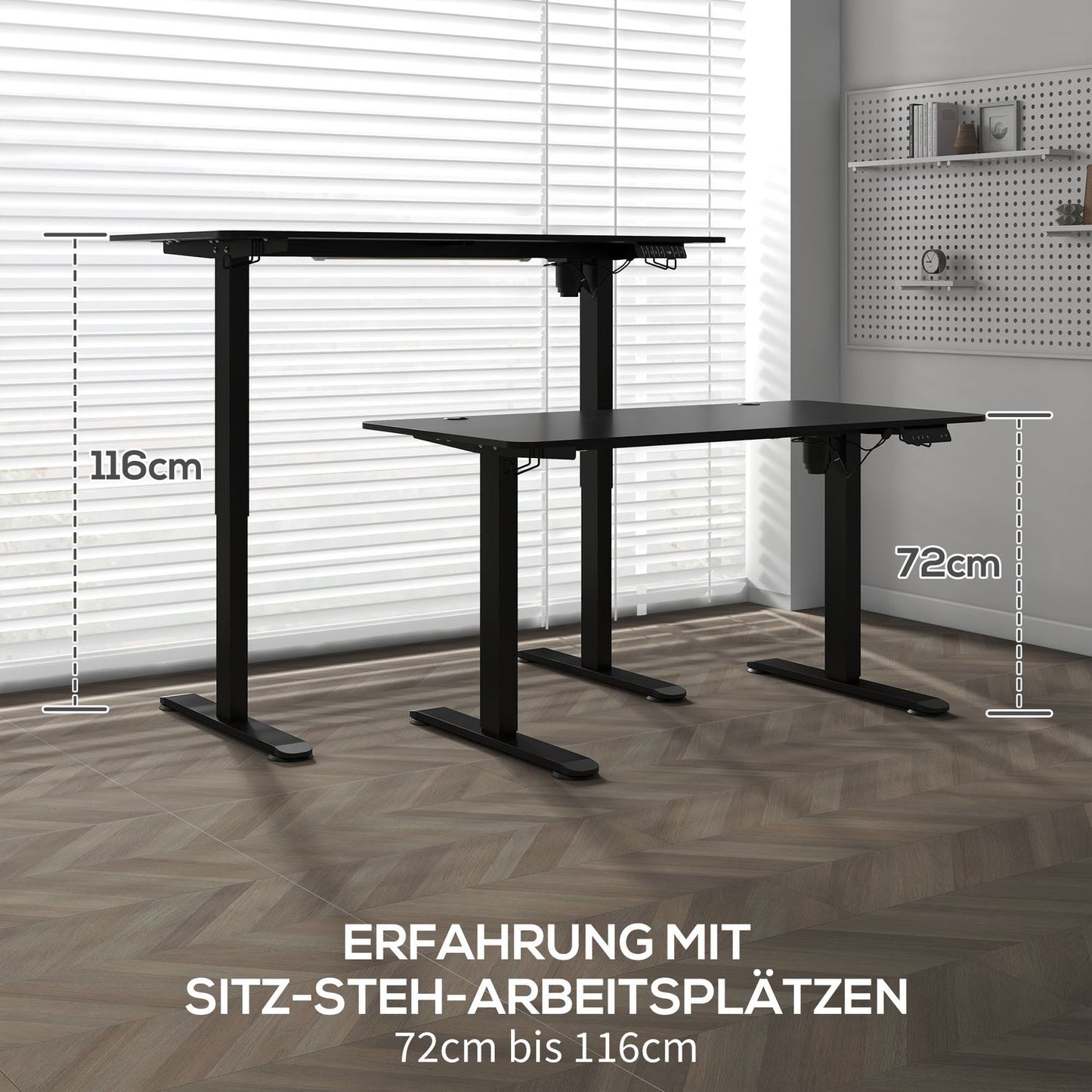 Electric stand-up desk, anti-collision, adjustable height