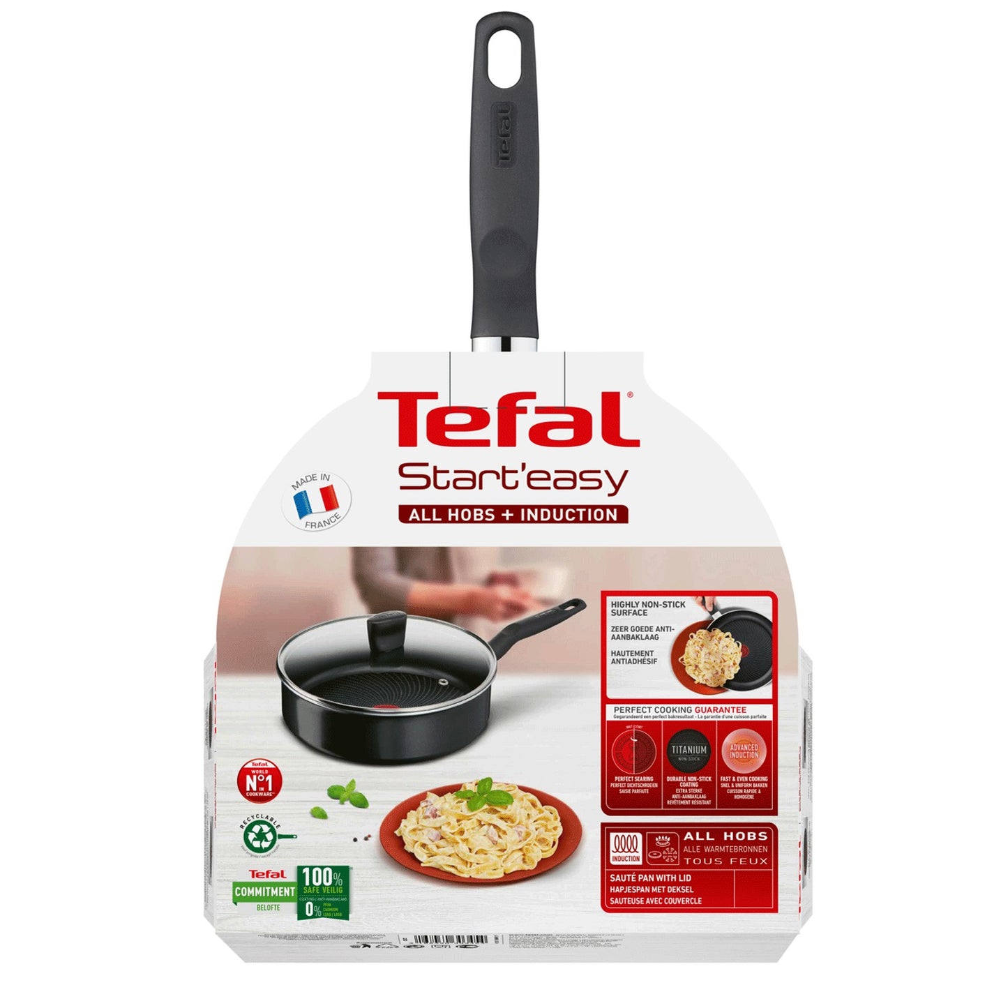 Start Easy Sautepan 24 cm with Lid
