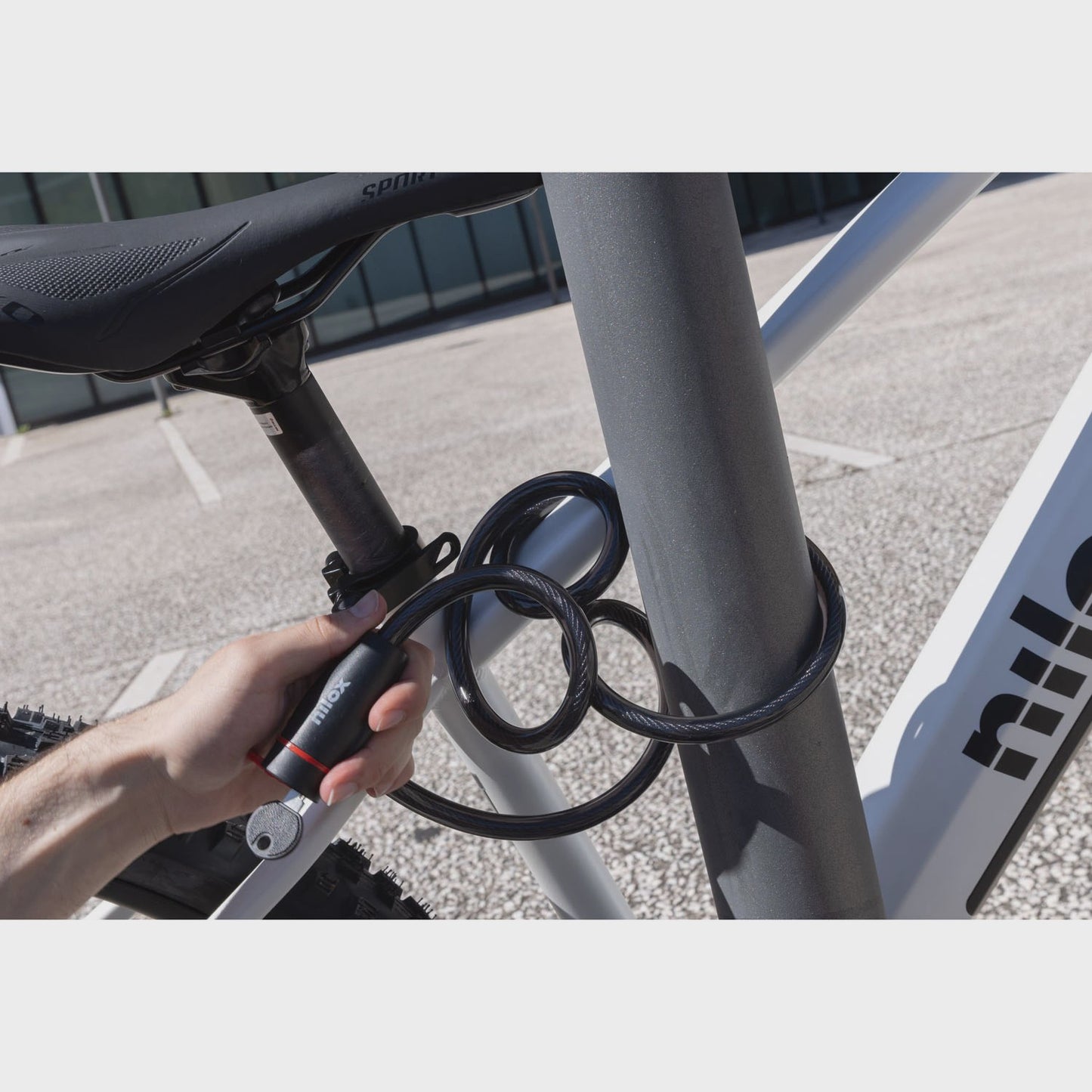 Steel Cable Lock, 130 cm, Lightweight, 2 Keys