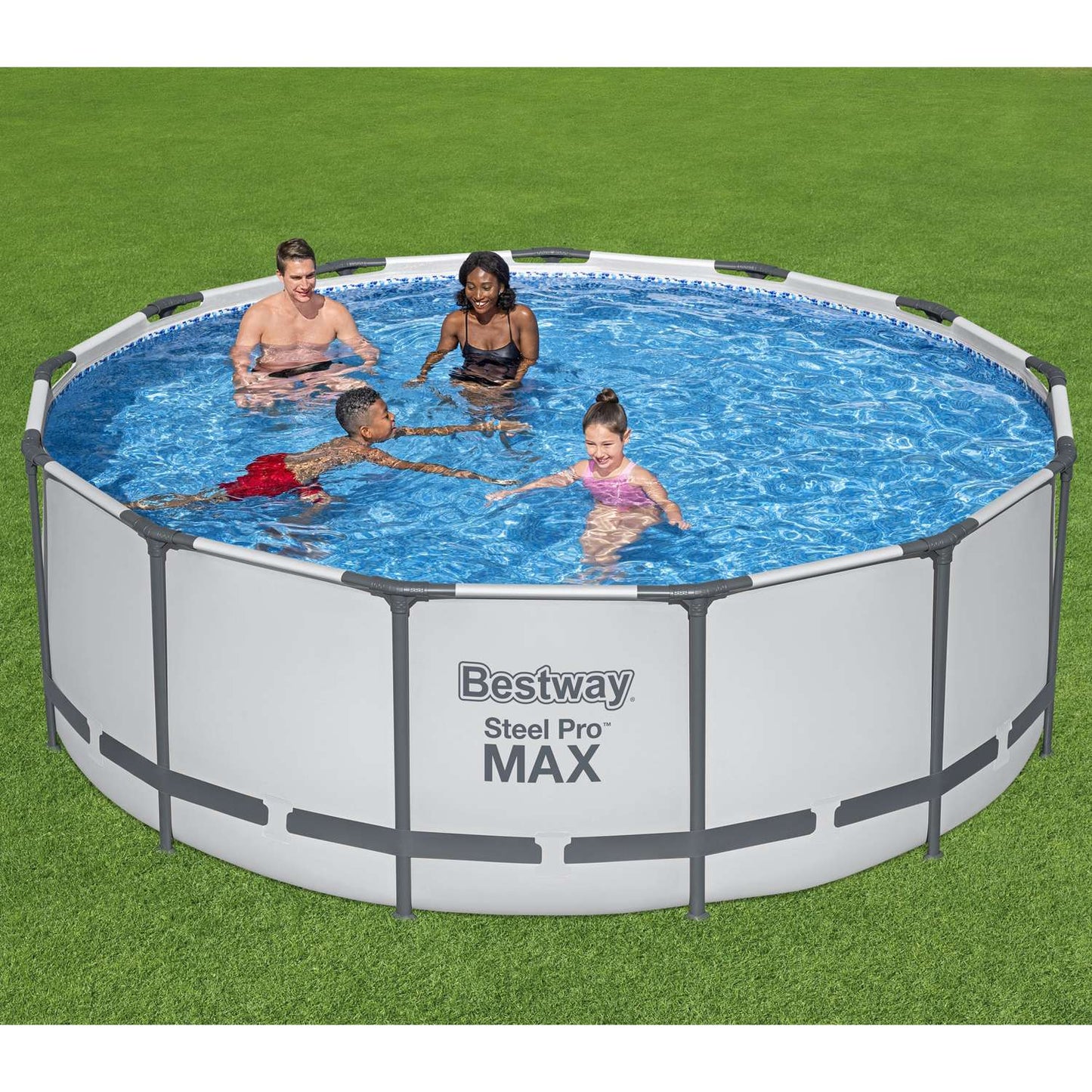 Steel Frame Above Ground Pool, 3.96m x 1.22m, Easy Setup