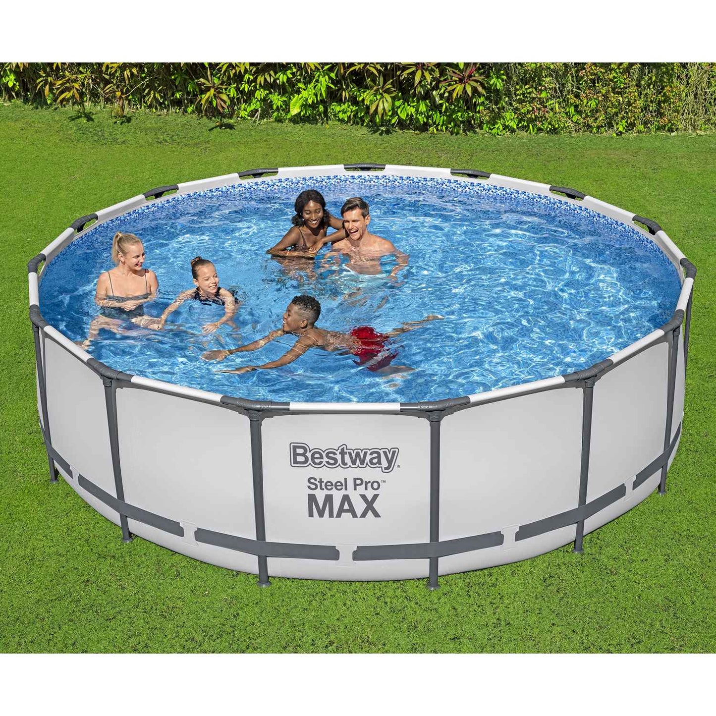 Steel Frame Above Ground Pool, 4.57m x 1.22m, Easy Setup