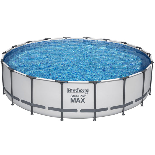 Steel Frame Above Ground Pool, 5.49m x 1.22m, Easy Setup