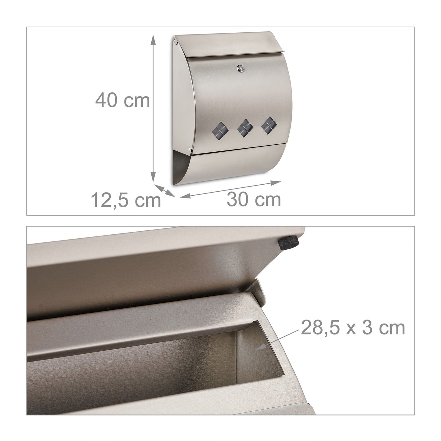 Steel Mailbox with Newspaper Compartment
